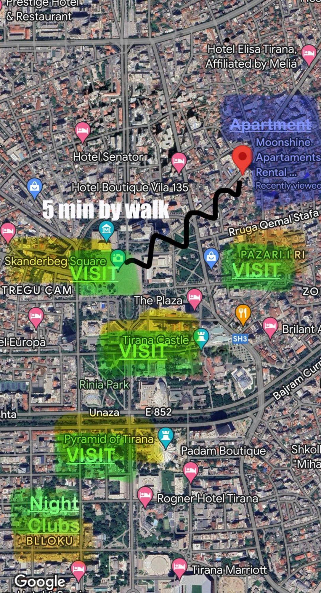 Moonshine Apartament Tiranë Ngoại thất bức ảnh